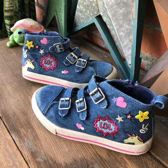 Faded Glory Shoes Faded Glory Girls High Top Shies Hook Loop